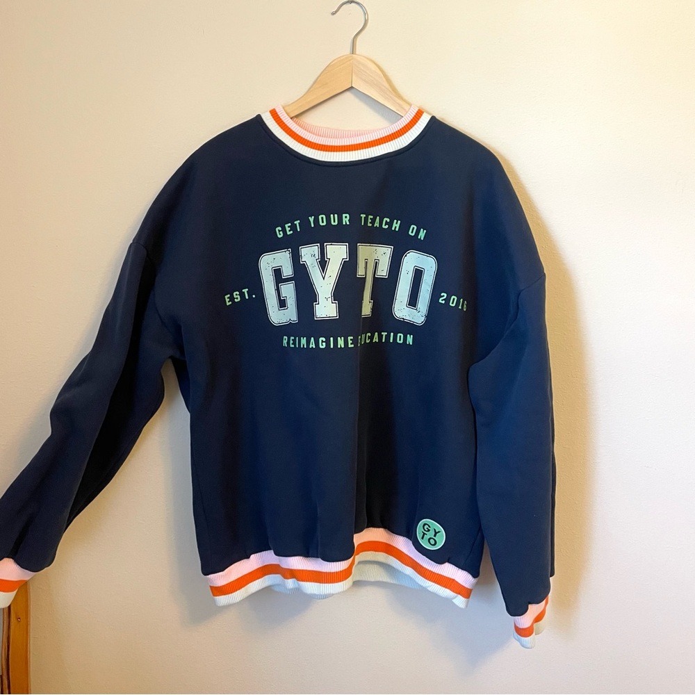 Teacher Appreciation ’Get Your Teach On’ Navy Graphic Sweatshirt - Size 2X